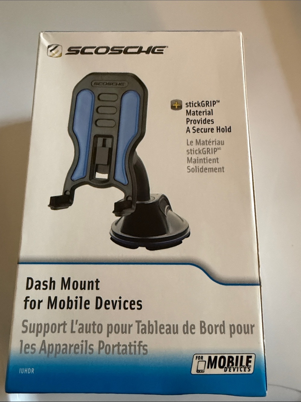 NIB Scosche Blue & Black Dash Mount for Mobile Devices